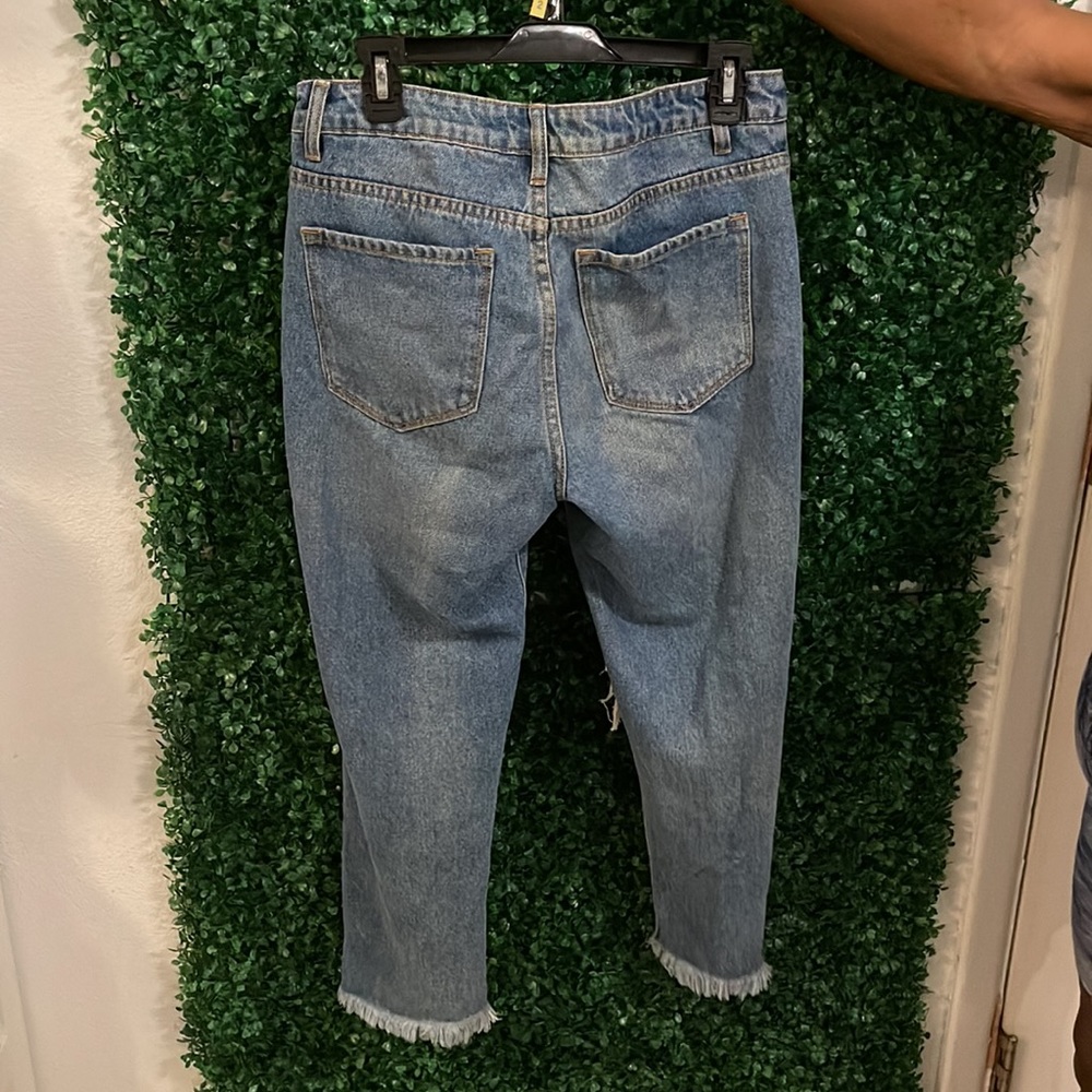 NWOT- Ripped sequin jeans - Picture 4 of 4